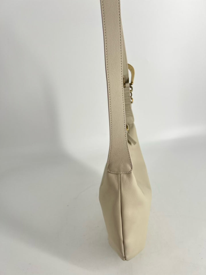 NATALIE BORTON Cream Faux Leather Crossbody Bag NWT