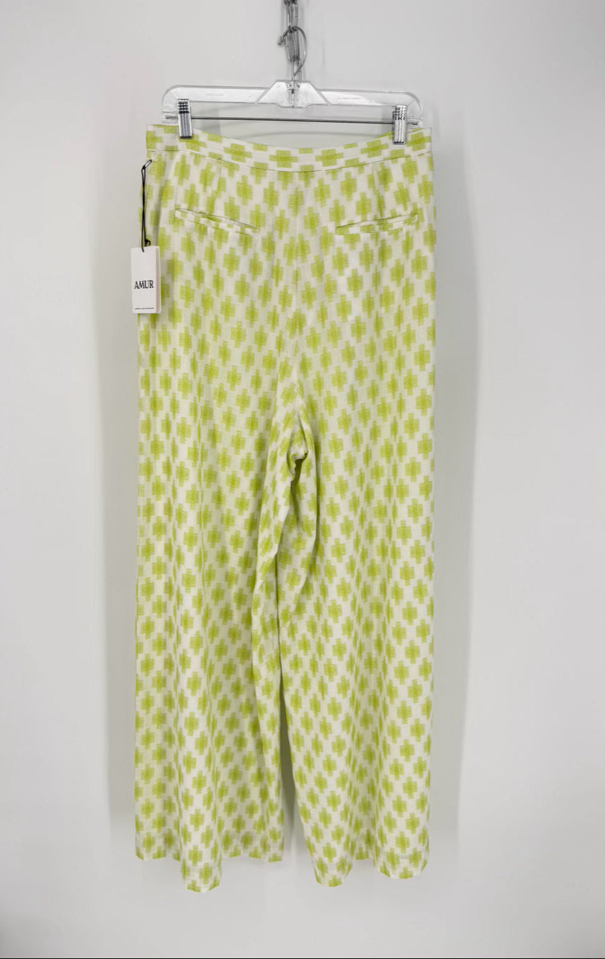 AMUR Size 12 Lime Print Pants NWT