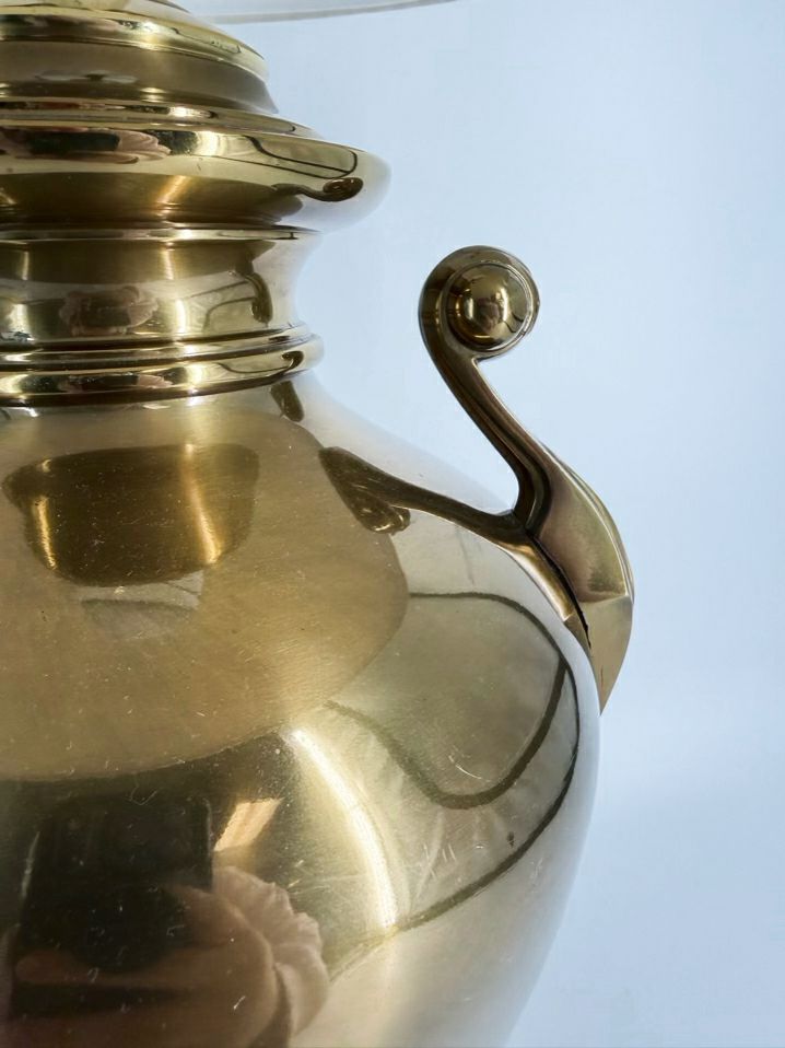 Brass Lamp w/ Cream Shade