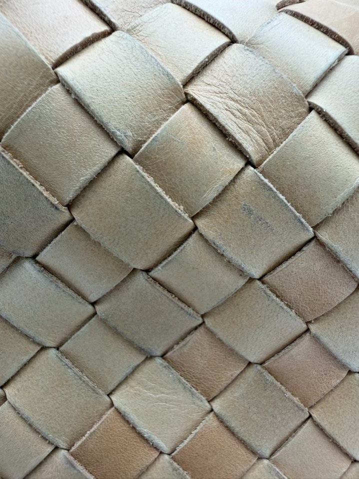 BEMBIEN Natural Leather Woven Purse