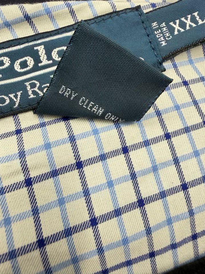 VINTAGE POLO RALPH LAUREN Men's Size XXL Navy Jacket w/ Tartan Lining