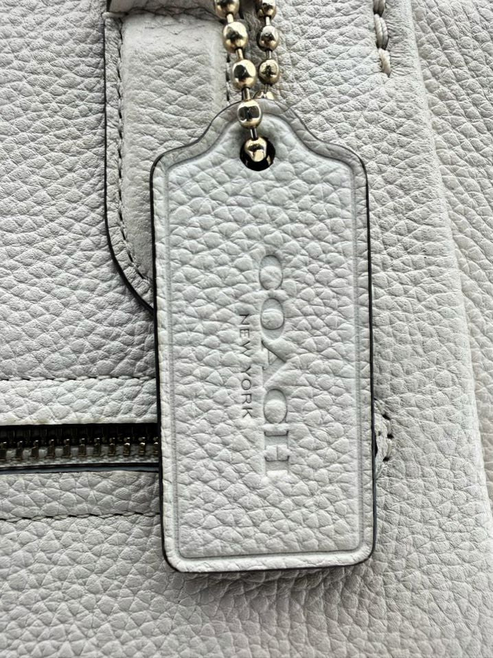 COACH Elise Satchel Cream Leather Purse