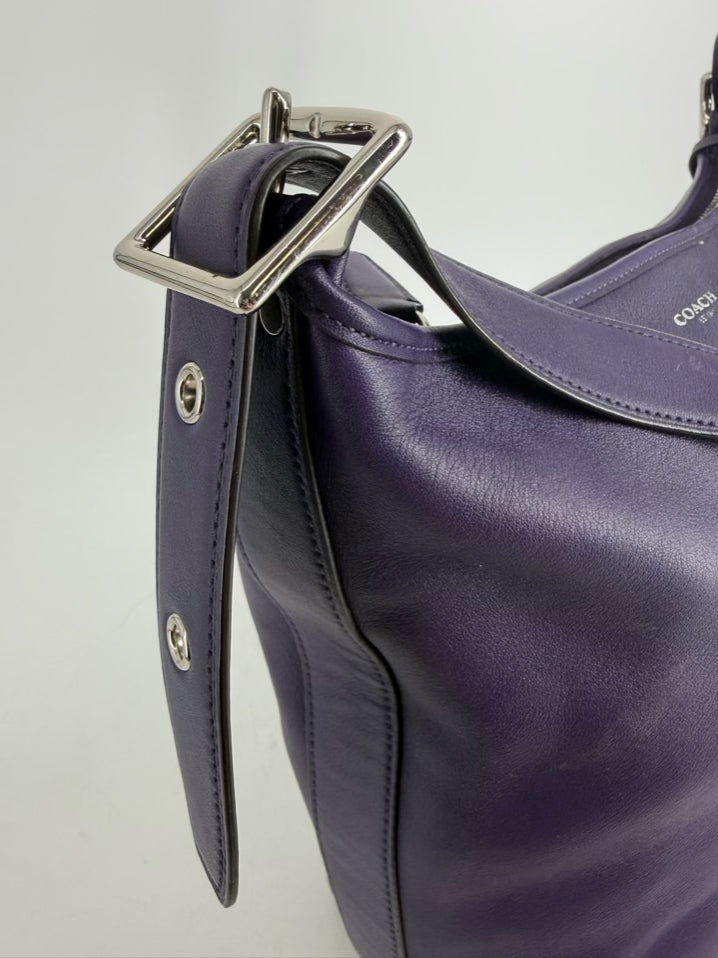 COACH Legacy Eggplant Leather Purse
