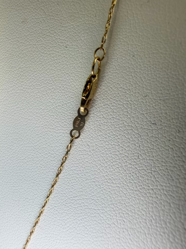 14K Gold FRESH WATER PEARLS Diamond Necklace & Earring Set