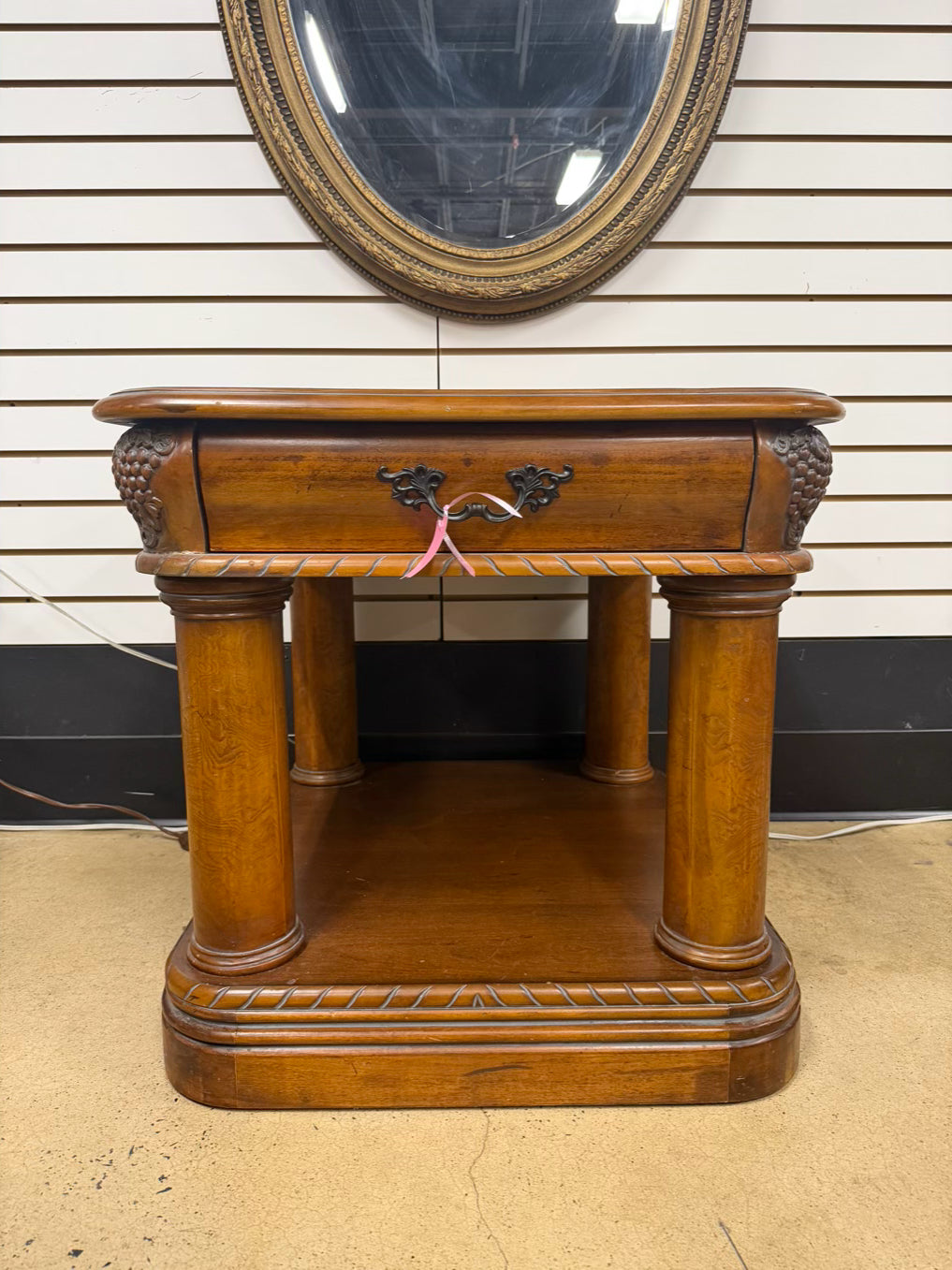 ASPEND HOME Medium Wood End Table w/ Drawer