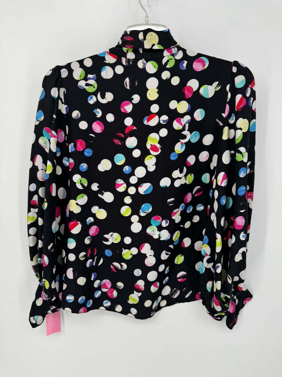 HUNTER BELL Size S Black Dots Silk Blouse