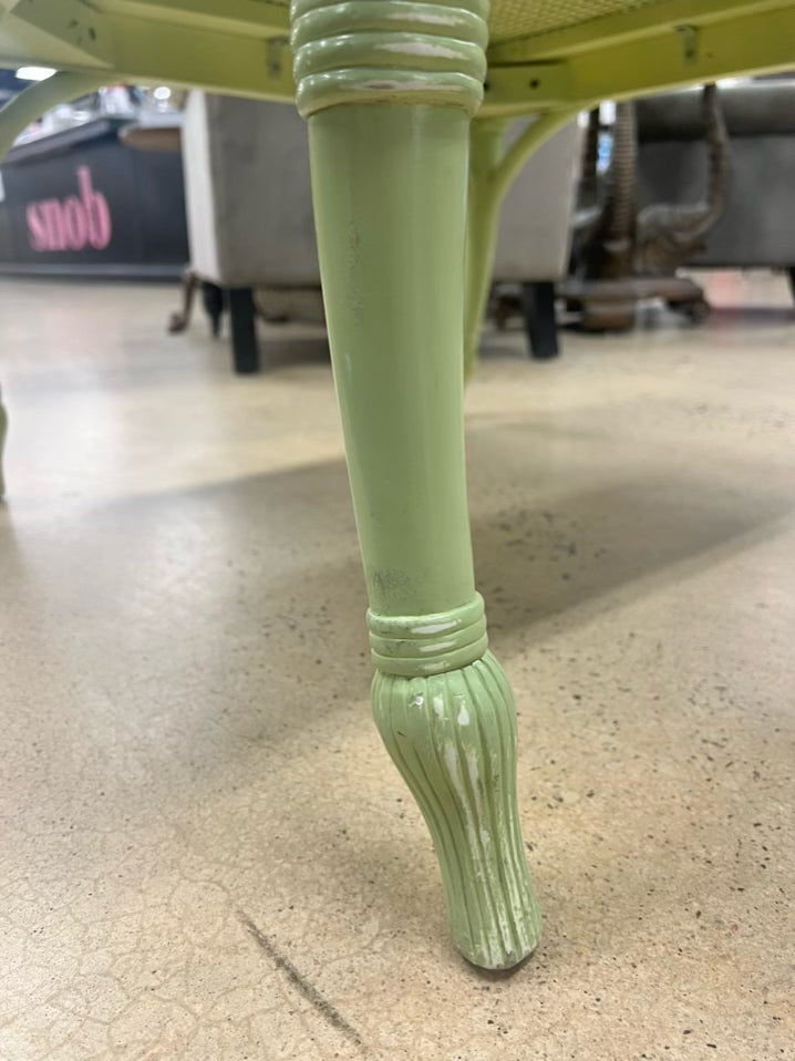 Green Painted Wood Occasional Chair