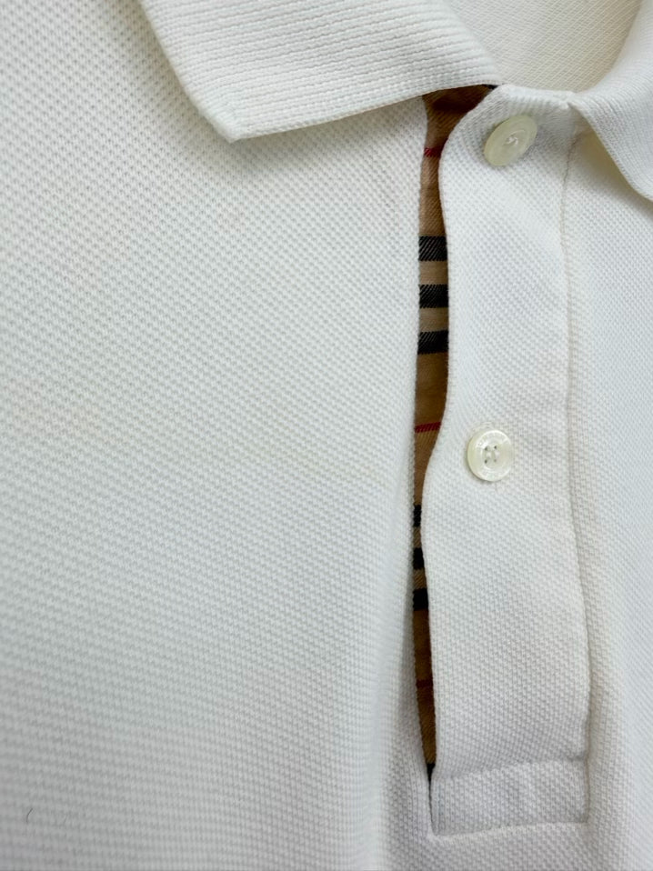 BURBERRY LONDON Nova Check Accent Size Men's L Beige Short Sleeve Shirt