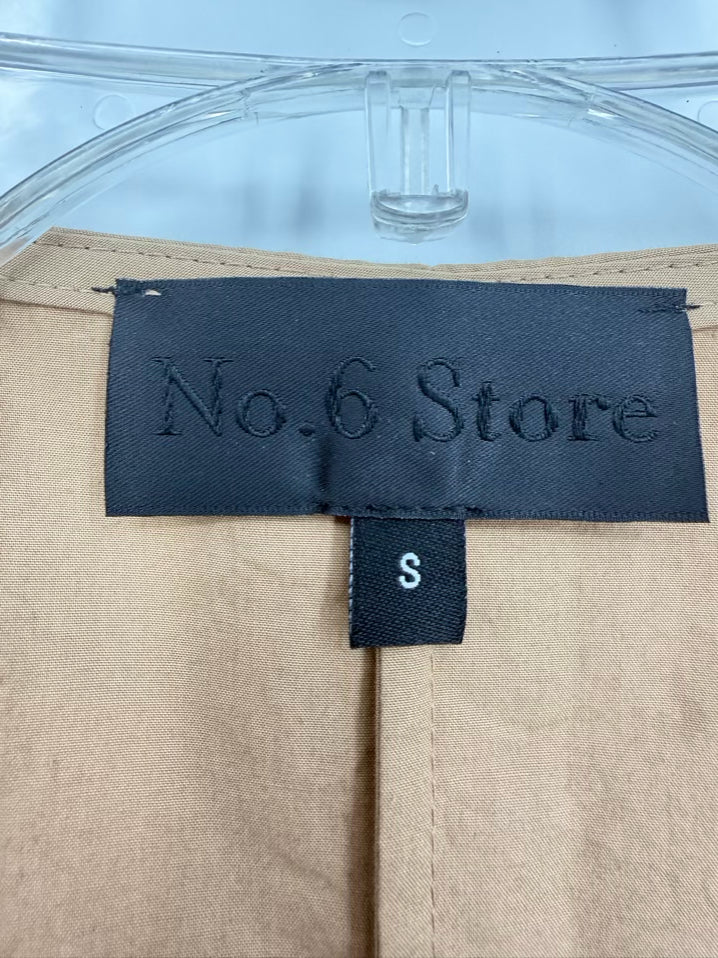 no 6 store Size Wmn's S Coffee Sleeveless Zipper Midi-Dress