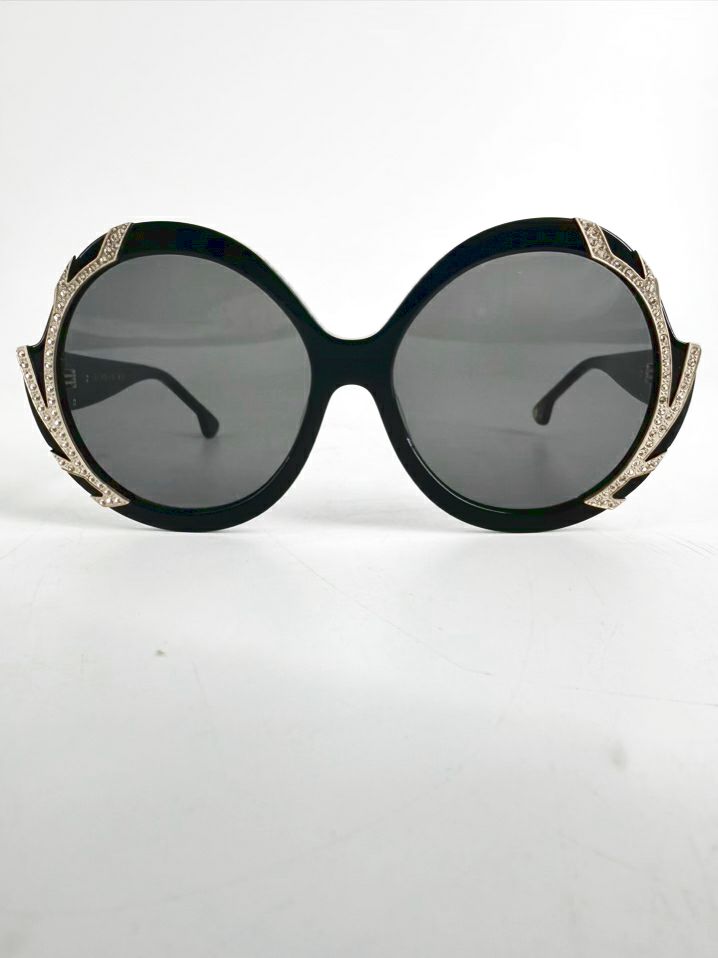 ALICE + OLIVIA Black & Gold Sunglasses