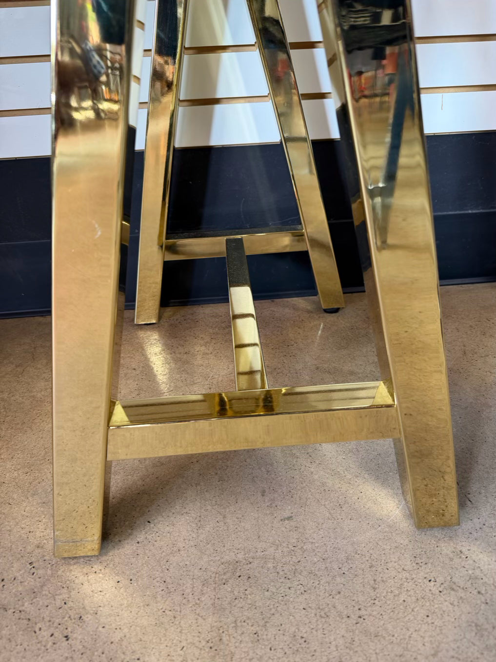 Gold Cross Base Desk w/ White Top