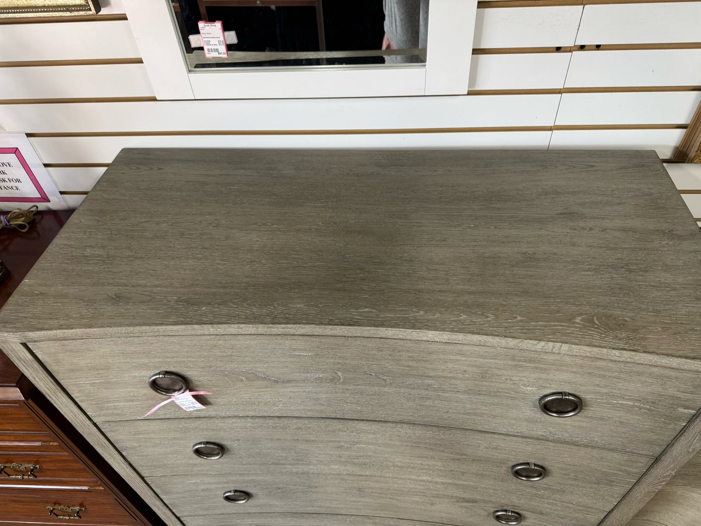 BERNHARDT Weathered Gray Wood 4-Drawer Chest