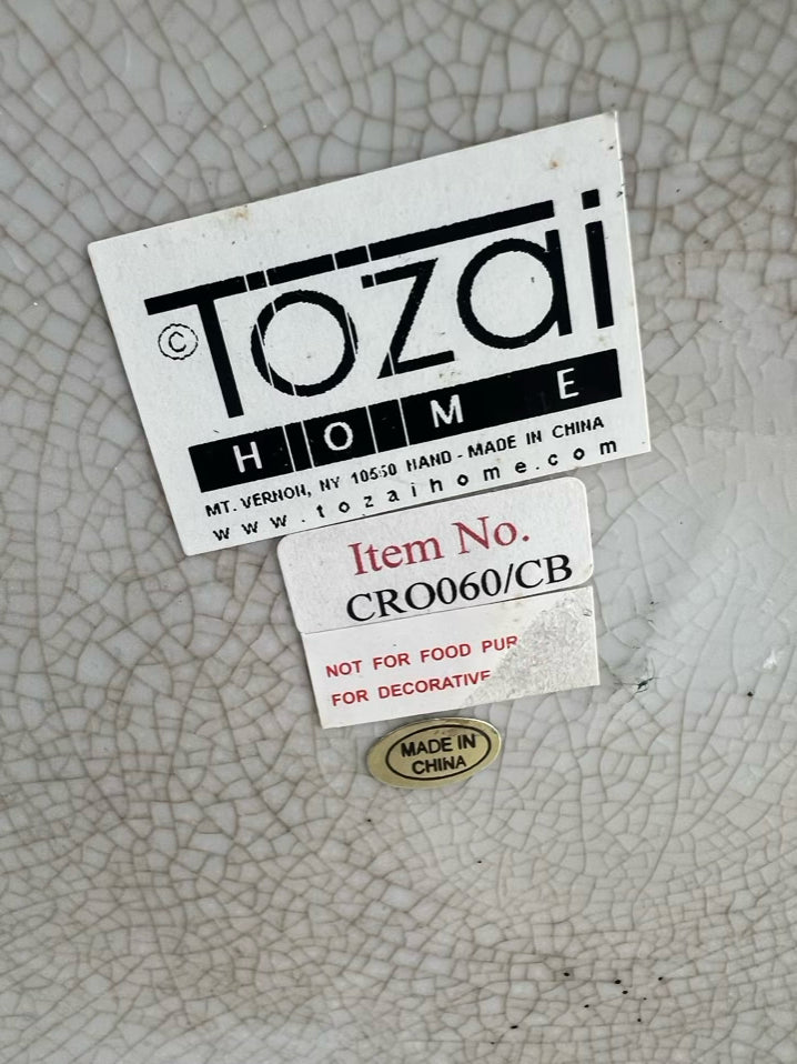 Brown Tozai Ceramic Jar W/ Brass Lid