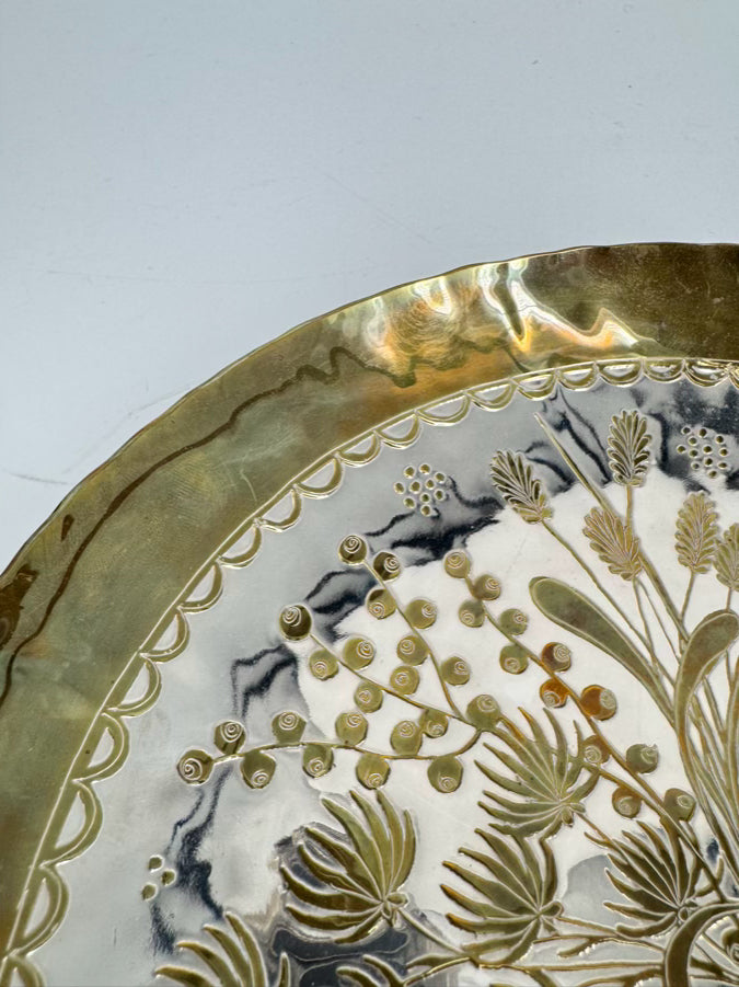 FAIT A LA MAIN Silver & Gold Handmade Decorative Plate
