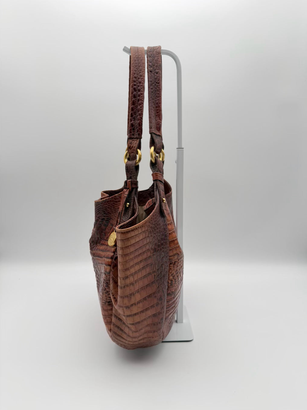 BRAHMIN Almond Leather Embossed Purse