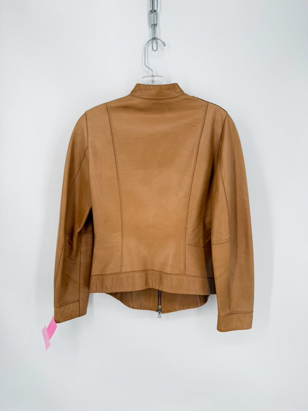 Wmn's Size 40 Tan Leather Jacket