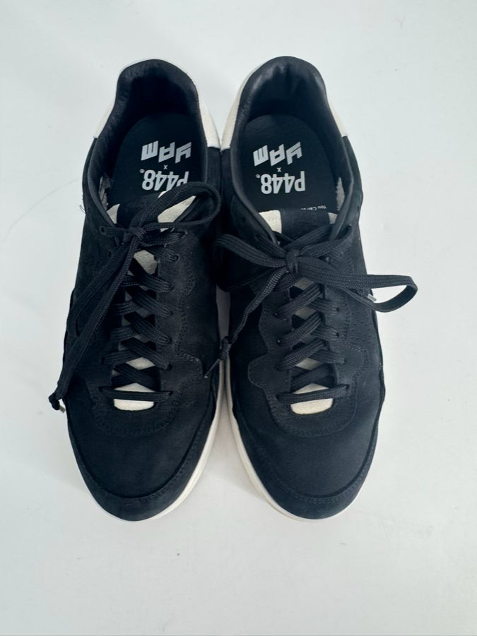 P448 x YAM Size 42 Black Suede Sneakers