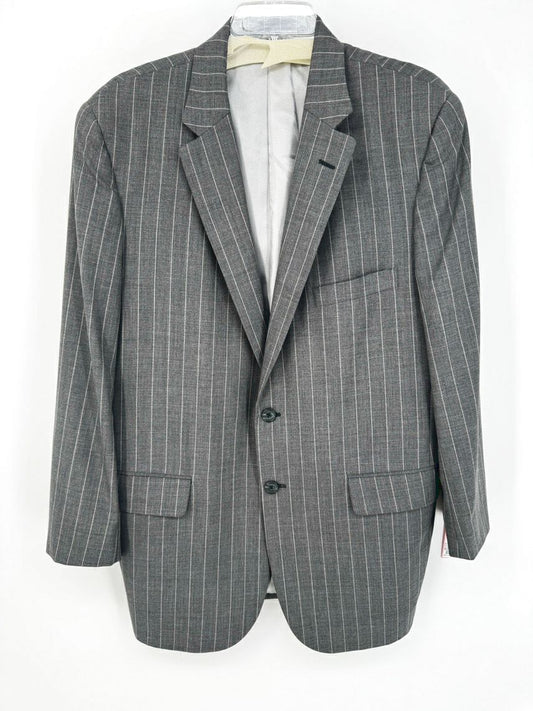 BEN SILVER Size 45 Regular Gray Pinstripe Sport Coat