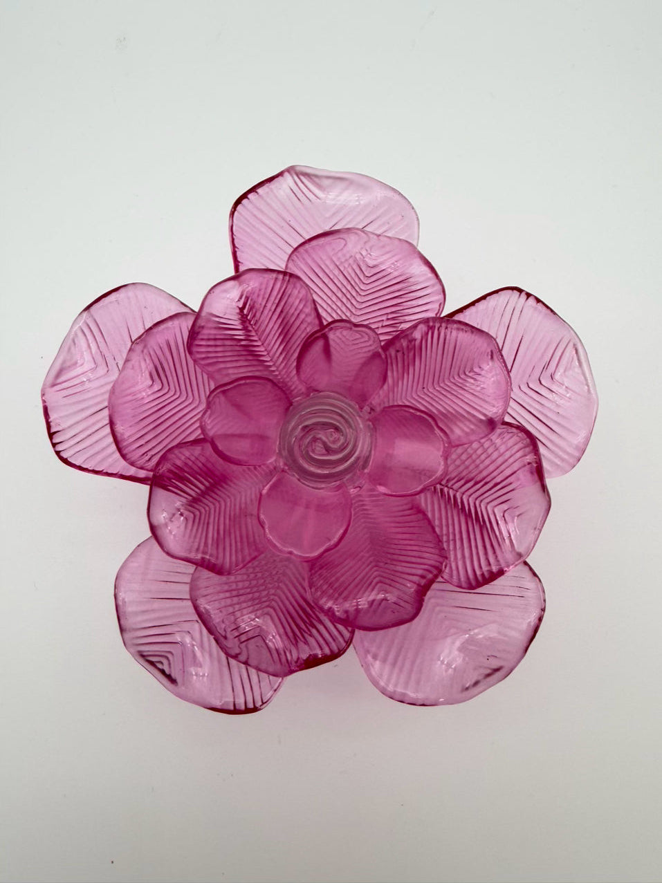 WATERFORD Pink Crystal Flower Paperweight