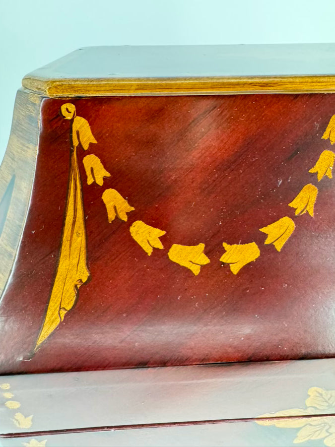 Brown Wood Box w/ Gold Accents