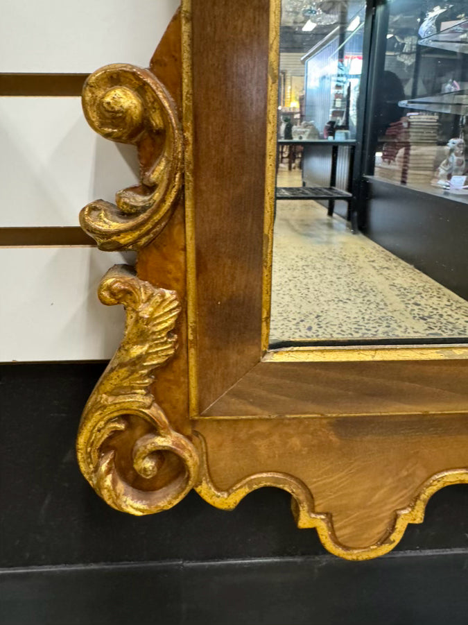 Wood w/ Gilt Accents Mirror
