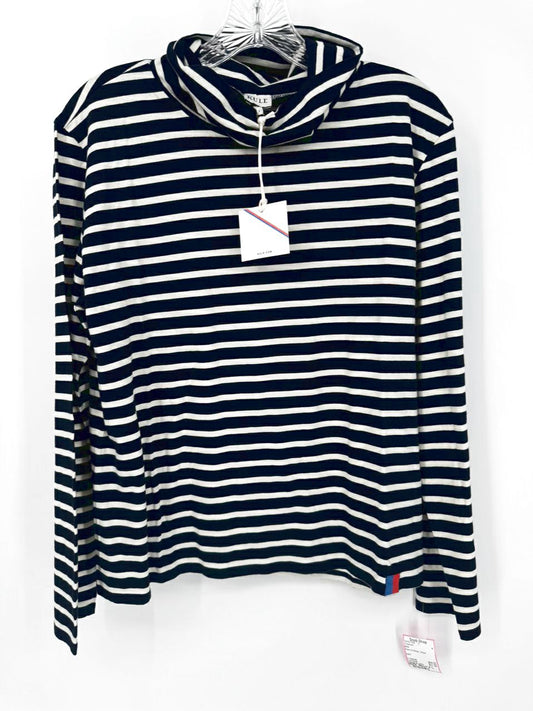 KULE Size L Navy & White Stripe Turtleneck NWT
