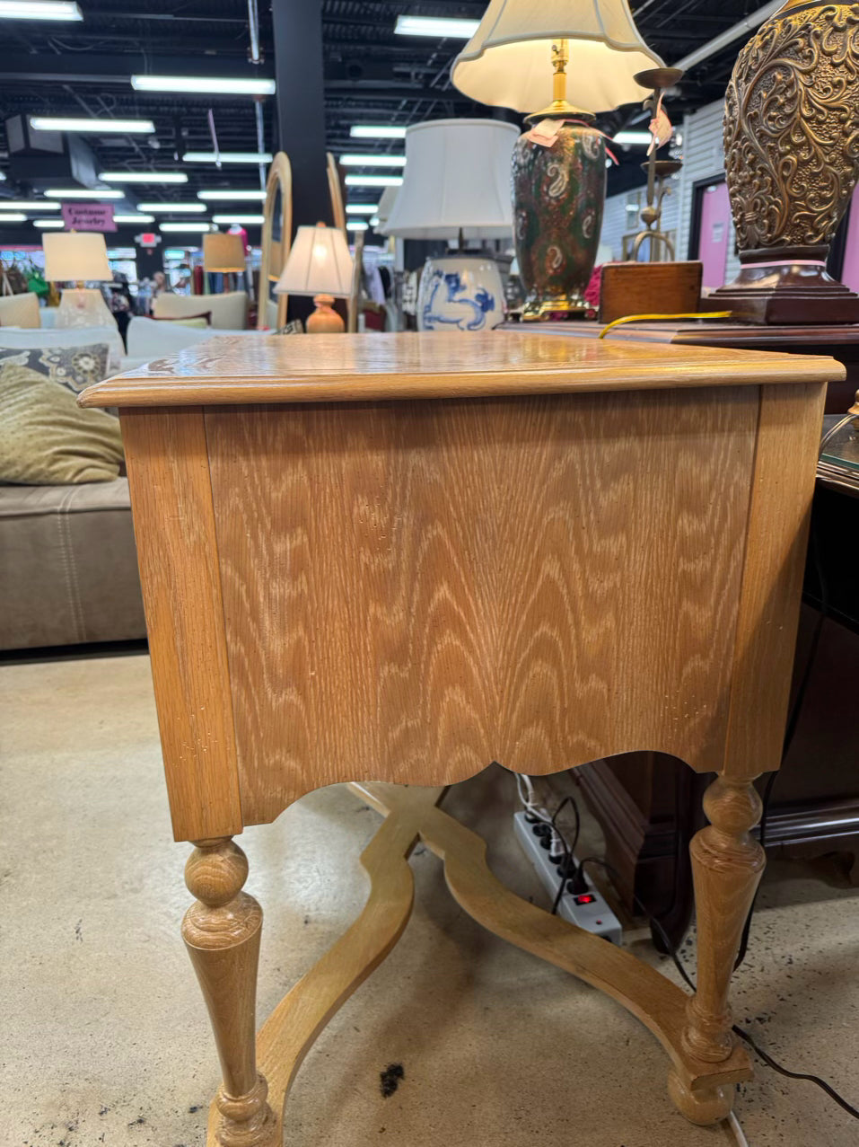 Light Oak Desk w/ Stretchers on Bottom