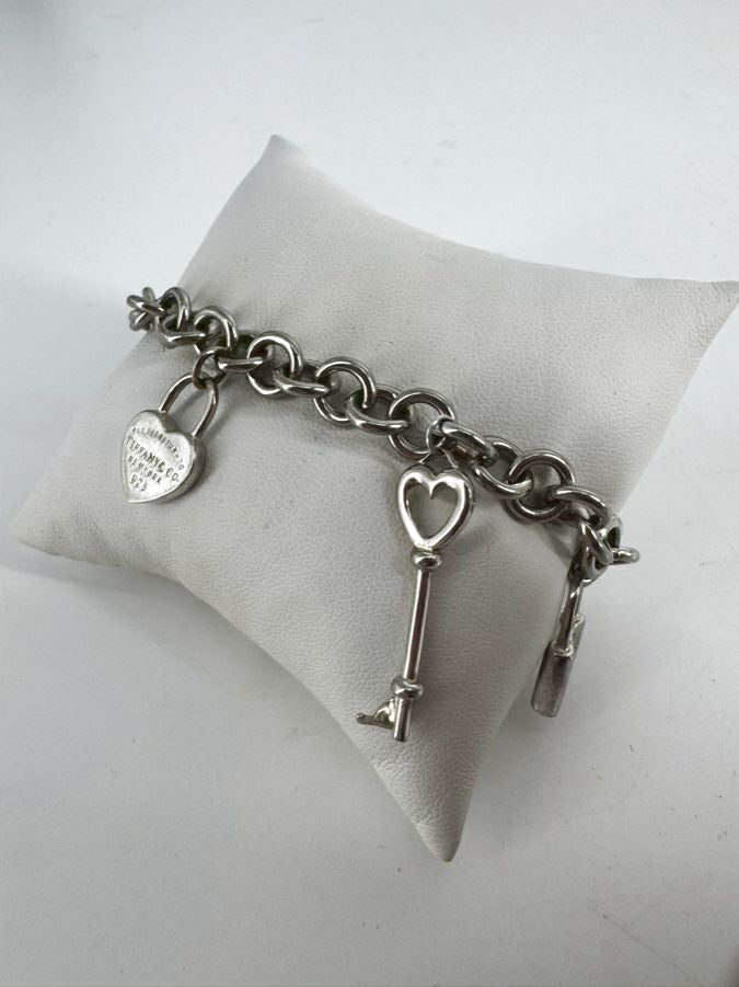 TIFFANY & CO. STERLING SILVER Charm Bracelet