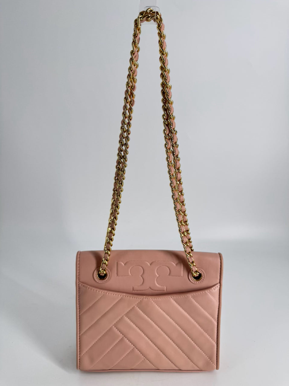 TORY BURCH Blush Quilted Leather Crossbody Bag