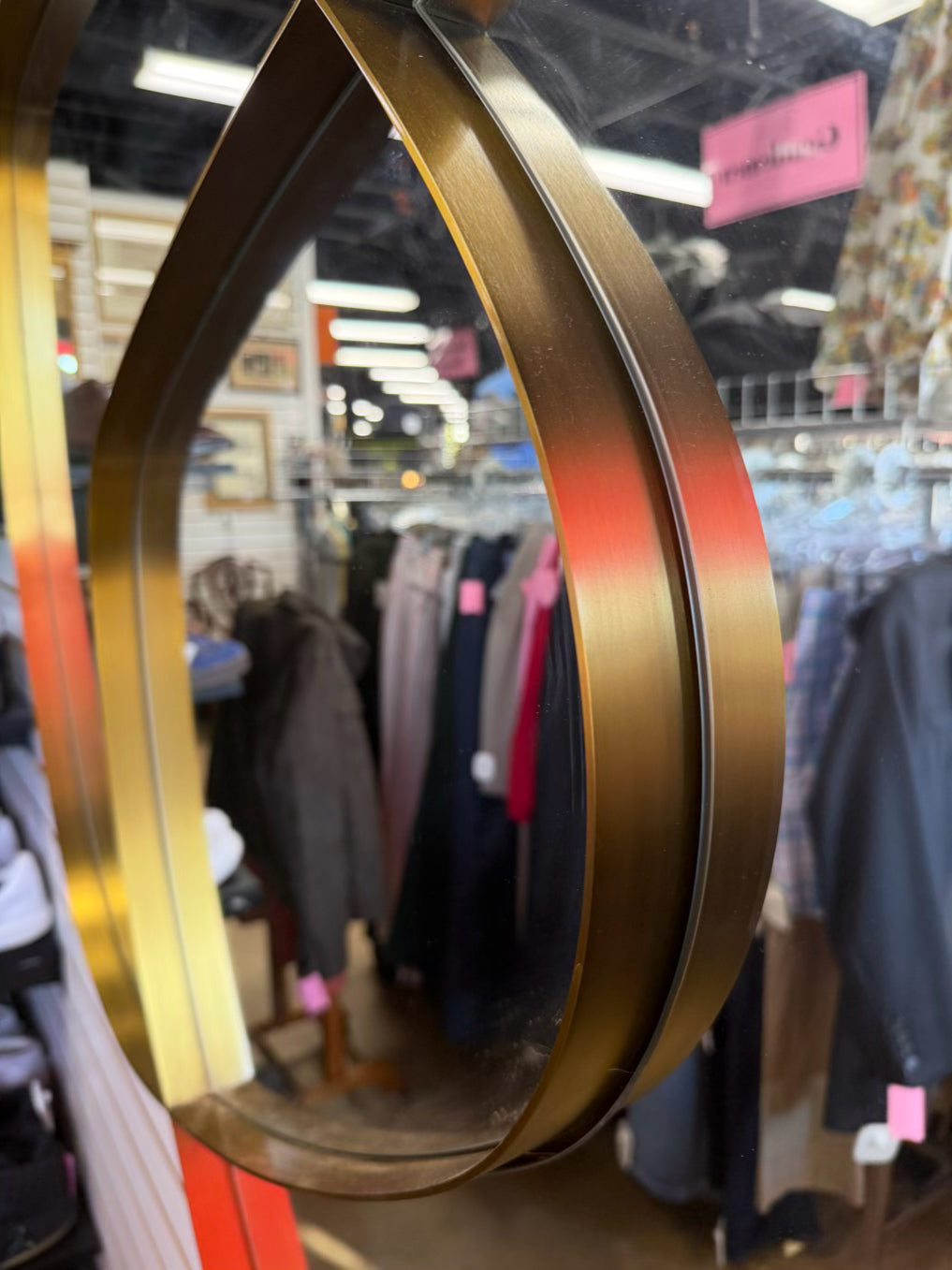 Abstract Gold Metal Mirror