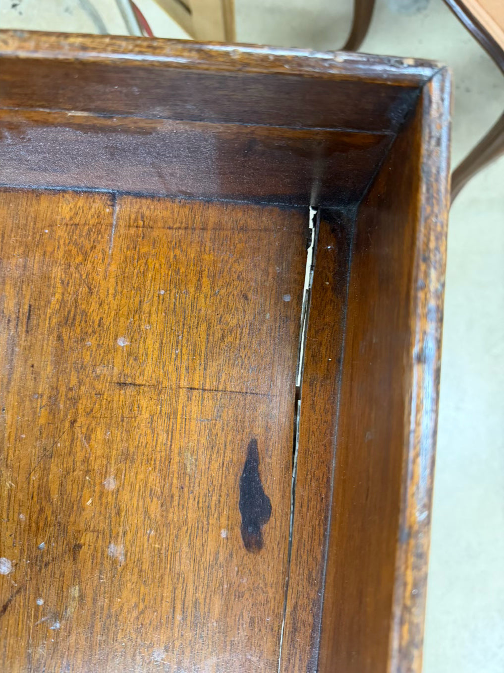 ANTIQUE Wood Folding Bar 2 Piece Table