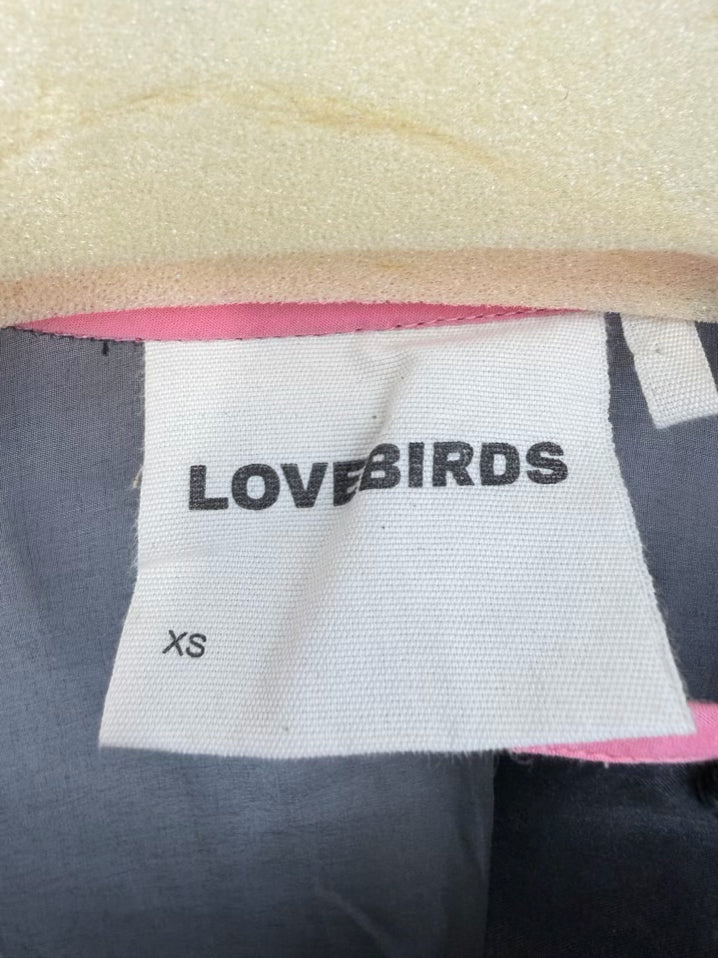 LOVEBIRDS Size XS Black & Pink Sheer Maxi-Dress w/ Slip