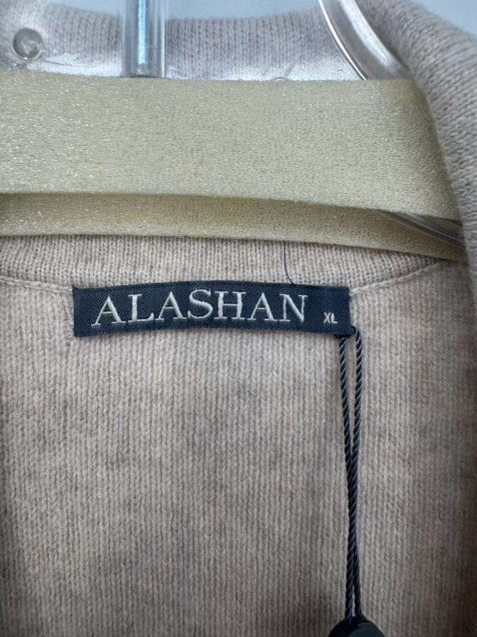 ALASHAN Size XL Sand Merino Wool Cardigan NWT
