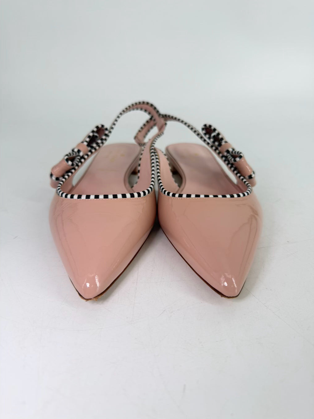 KATE SPADE Women's Size 7.5 Cream & Black Bow Detail Flats