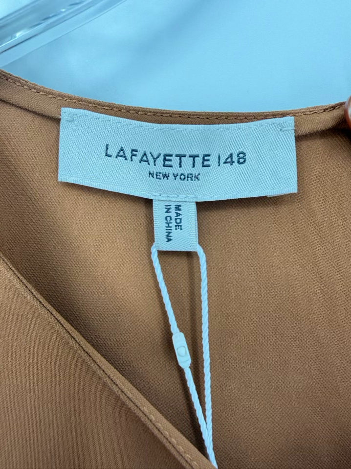 LAFAYETTE 148 Size Wmn's XL Copper Silk Blouse
