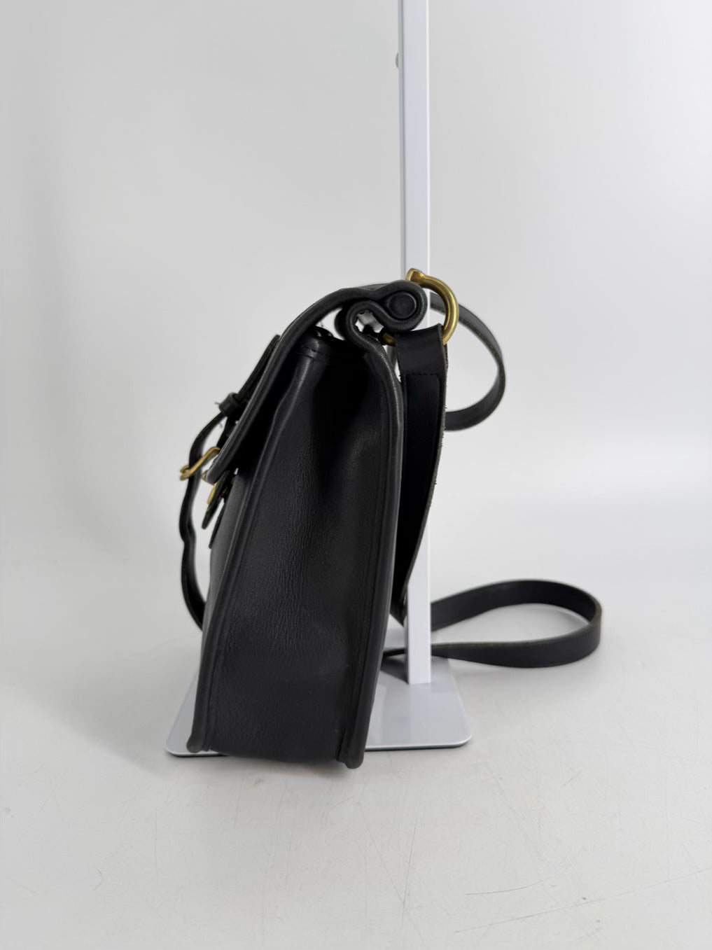 VINTAGE COACH Murphy Black Leather Crossbody Bag