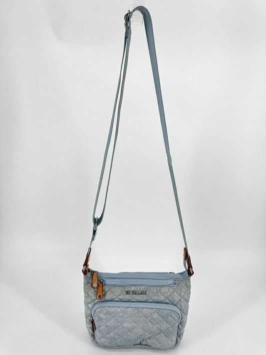 MZ WALLACE Blue Nylon Quilted Crossbody Bag