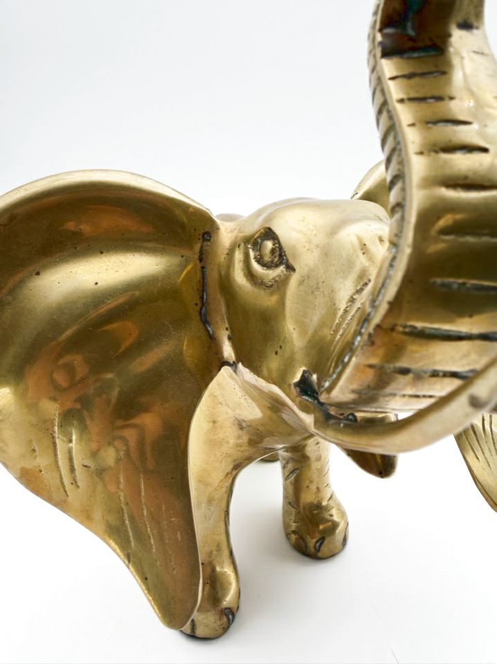 Small Elephant Brass Figure