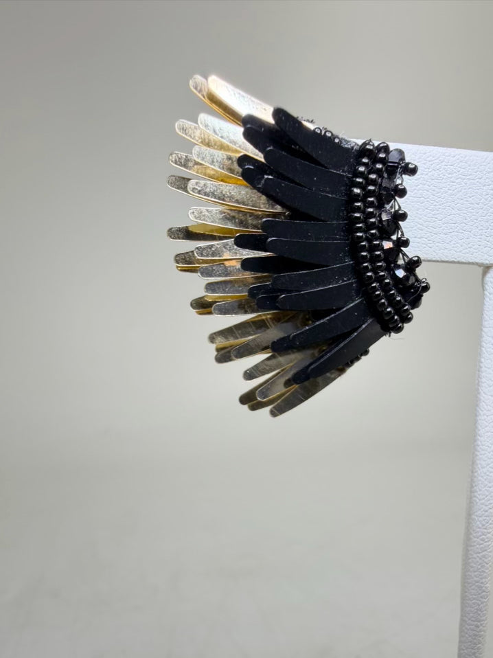 MIGNONNE GAVIGAN Black&Gold Wing STUD Earrings