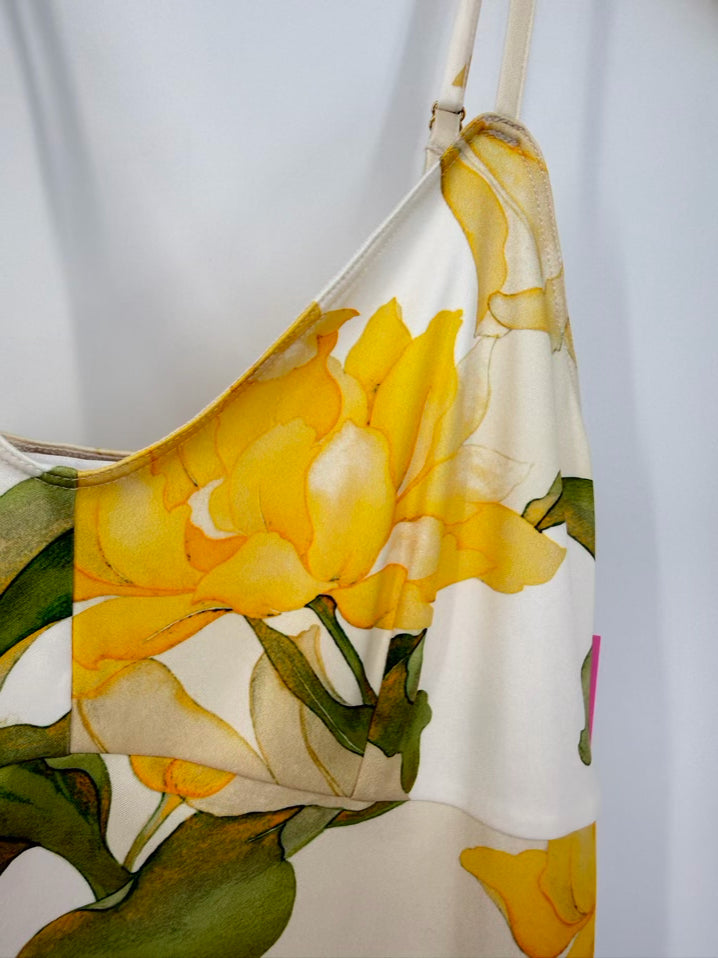 CHRISTY LYNN Size S Yellow & green Lace Watercolor Lily 3 Piece Suit Set