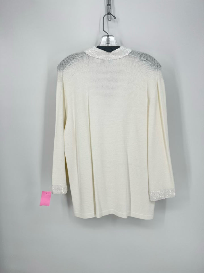 KARI ENGLAND Size XXL Cream Sequin Detail Knit Top NWT