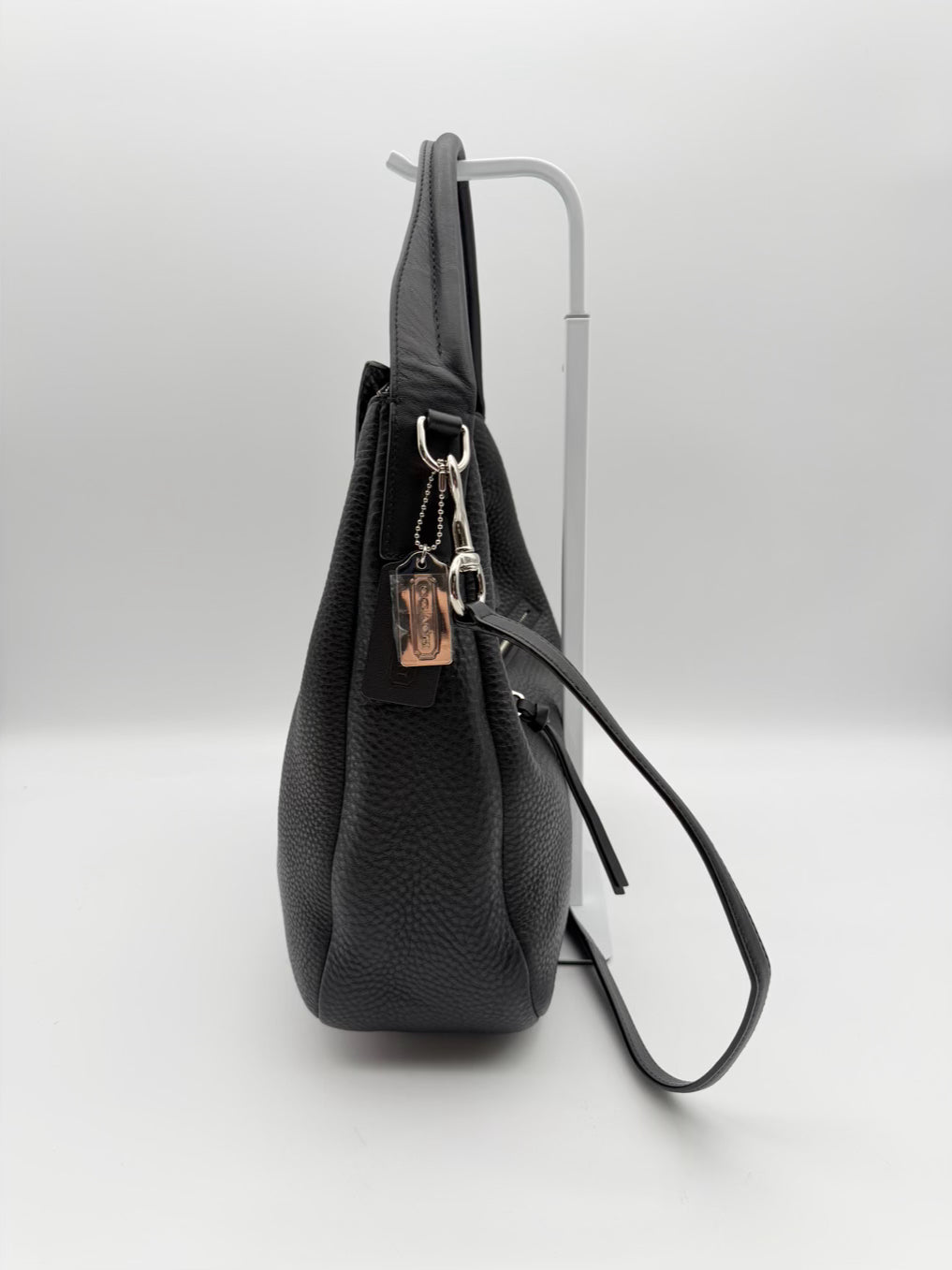 COACH Black Leather Hobo Bag