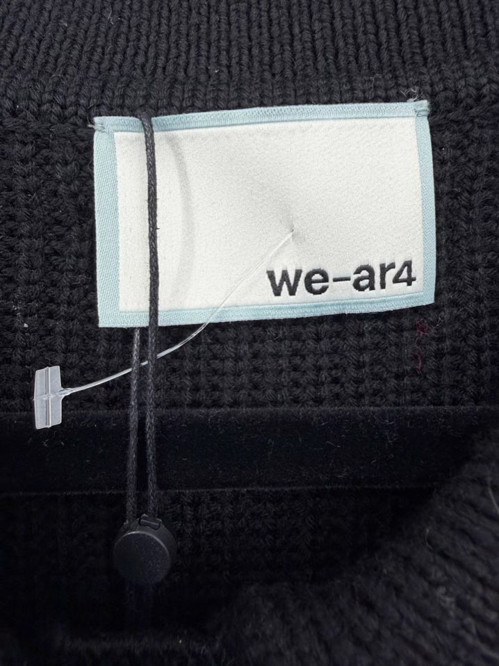 WE-AR4 Wmn's Size L Black Wool Collared Sweater
