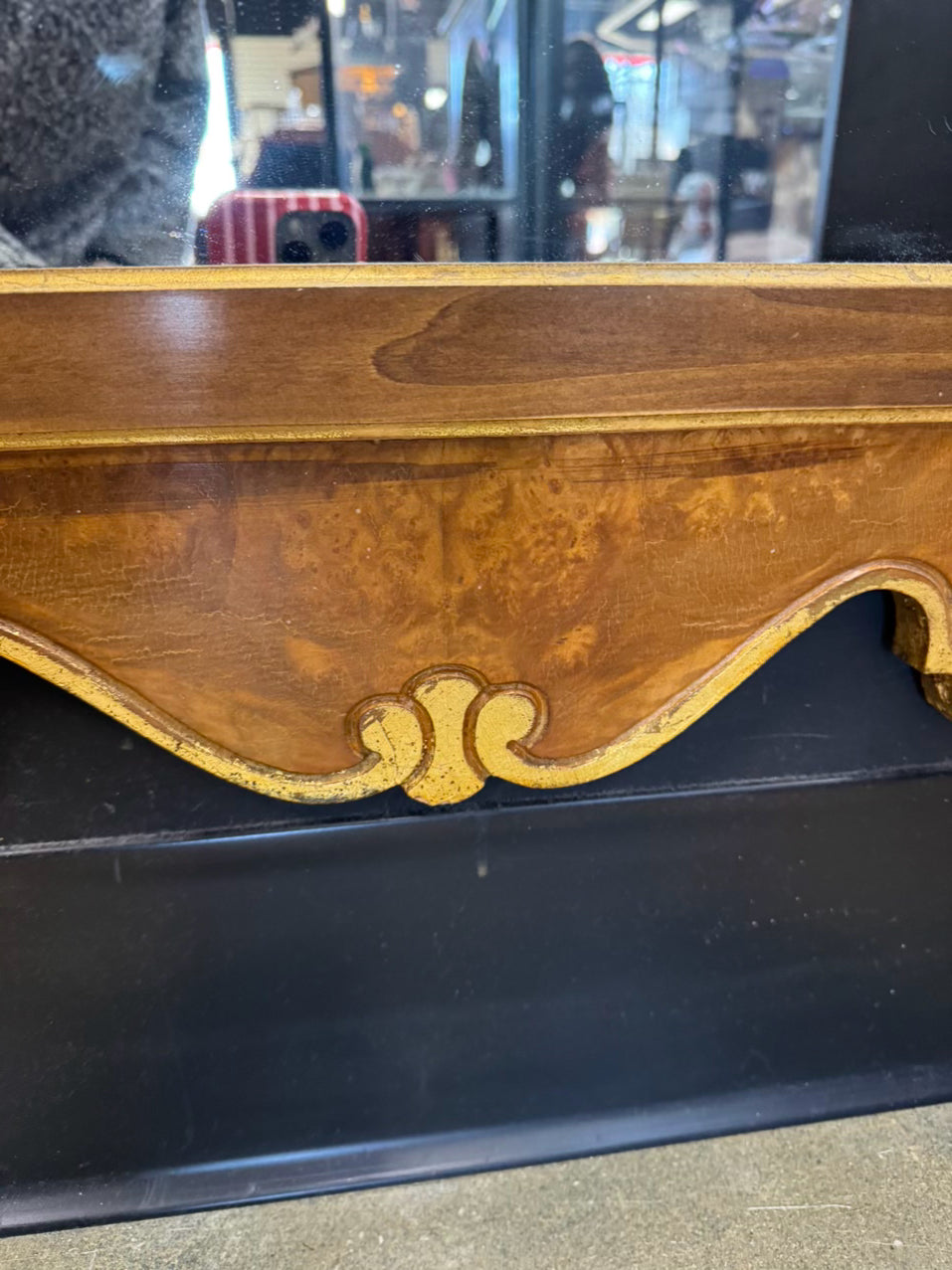 Wood w/ Gilt Accents Mirror