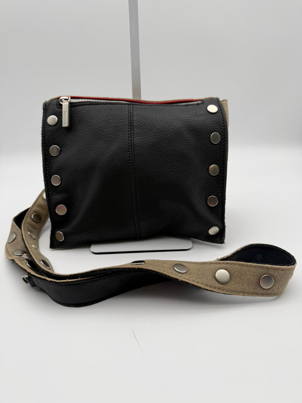 HAMMITT Montana Olive & Black Leather Crossbody Bag