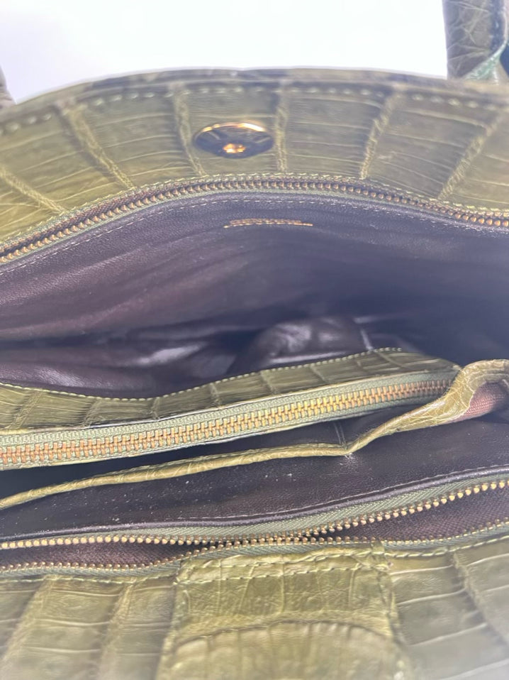 LAI Green Genuine Crocodile Embossed Purse