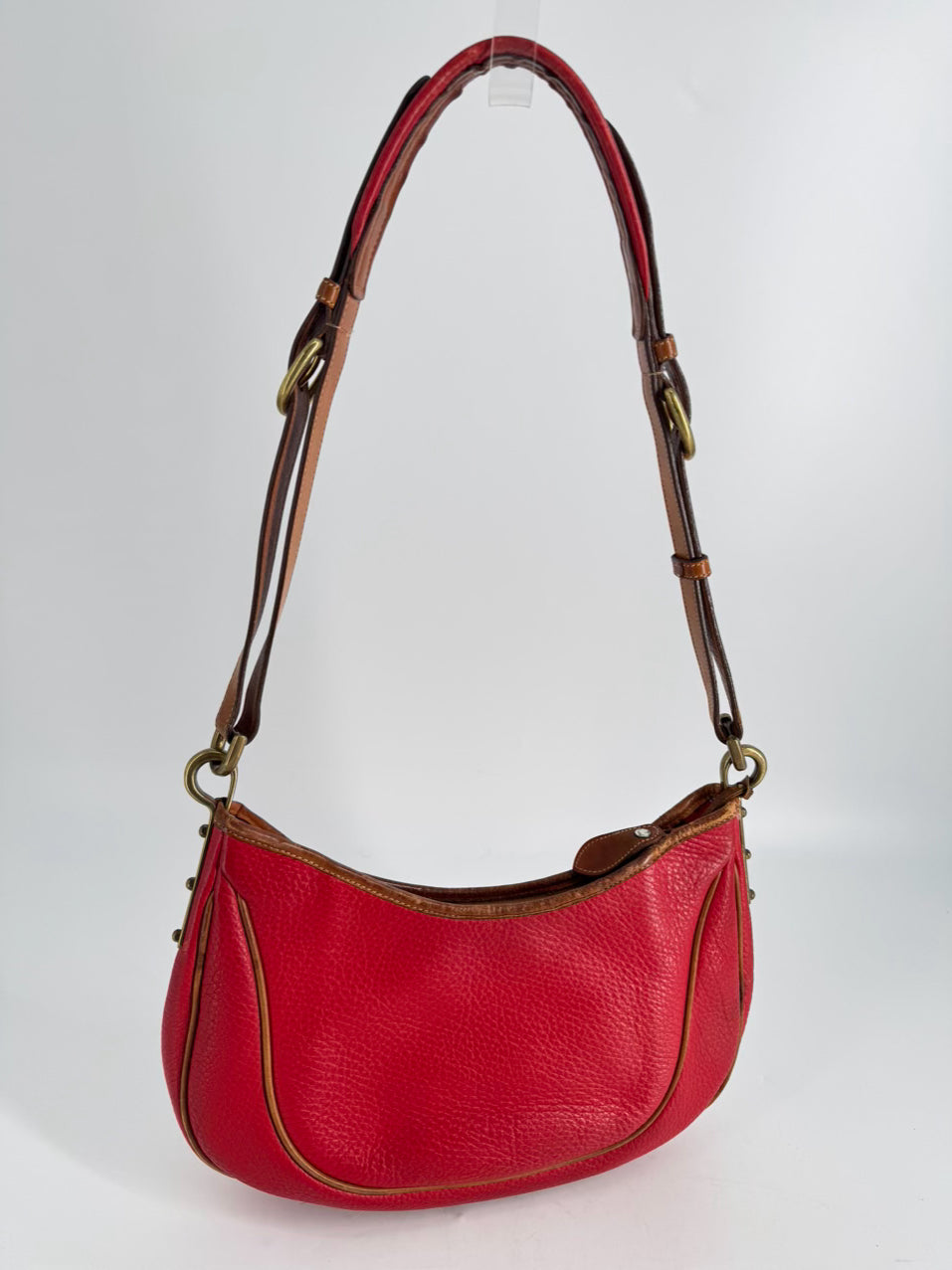 VINTAGE DOONEY & BOURKE Red & Brown Leather Purse