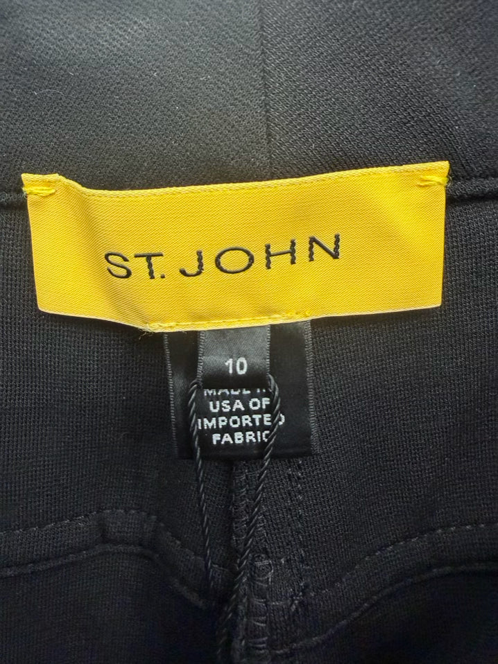 ST. JOHN CAVIAR Marie Wmn's Size 10 Black Pants NWT