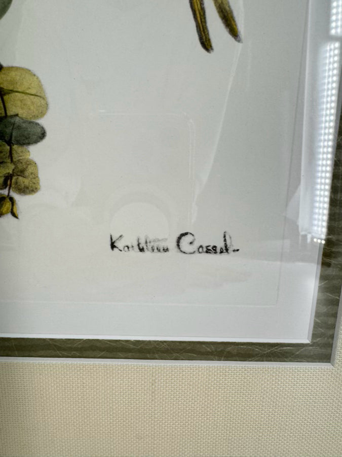 CHELSEA HOUSE KATHLEEN CASSEL Birds Lithograph in Gold Frame