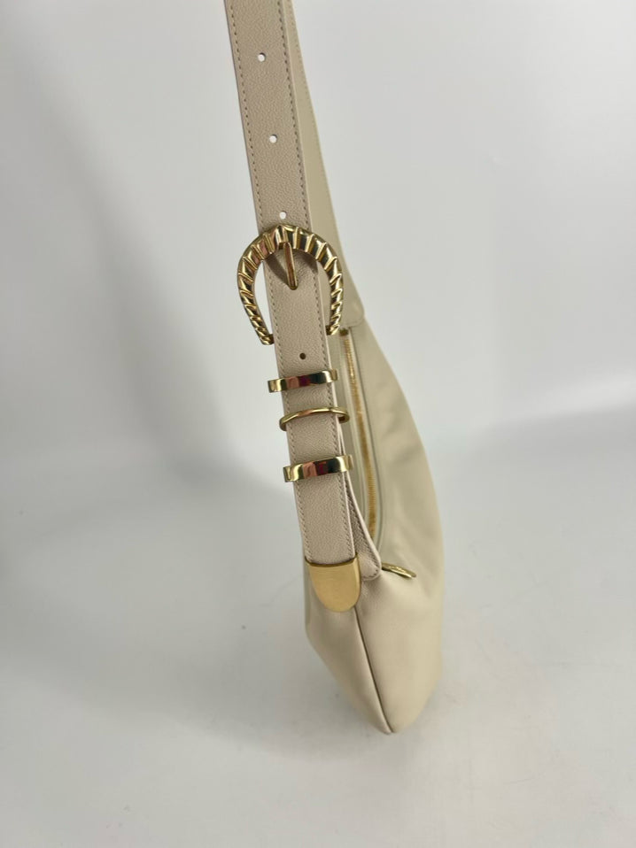NATALIE BORTON Cream Faux Leather Crossbody Bag NWT